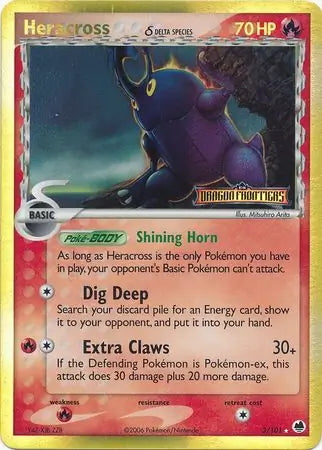 EX Dragon Frontiers Heracross #3/101 reverse holo